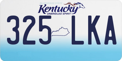 KY license plate 325LKA