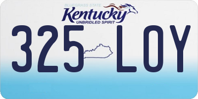 KY license plate 325LOY