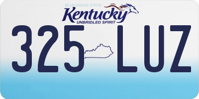 KY license plate 325LUZ