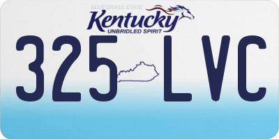 KY license plate 325LVC