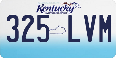 KY license plate 325LVM