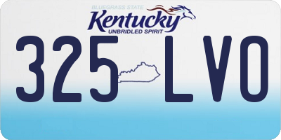 KY license plate 325LVO