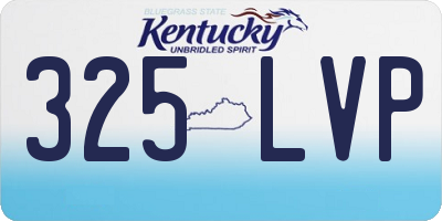 KY license plate 325LVP