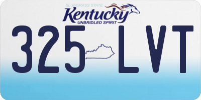 KY license plate 325LVT