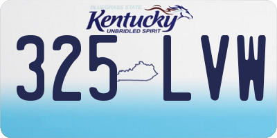 KY license plate 325LVW