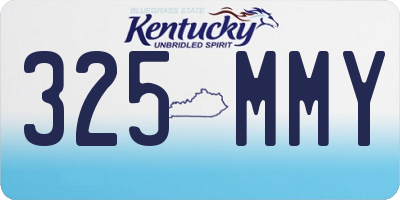 KY license plate 325MMY