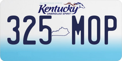 KY license plate 325MOP