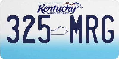 KY license plate 325MRG