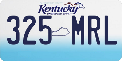 KY license plate 325MRL