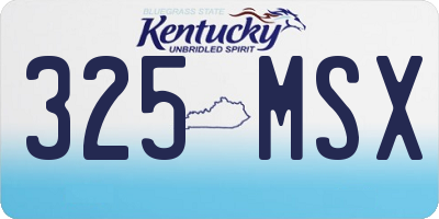 KY license plate 325MSX