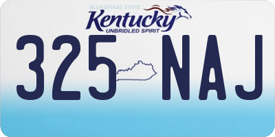 KY license plate 325NAJ