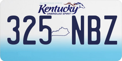 KY license plate 325NBZ