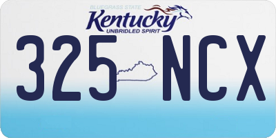 KY license plate 325NCX