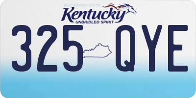 KY license plate 325QYE