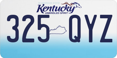 KY license plate 325QYZ