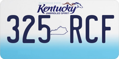 KY license plate 325RCF