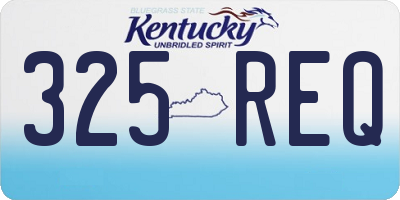 KY license plate 325REQ