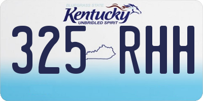 KY license plate 325RHH