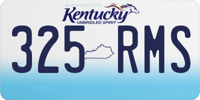 KY license plate 325RMS