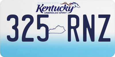 KY license plate 325RNZ