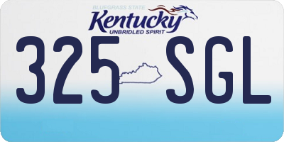 KY license plate 325SGL
