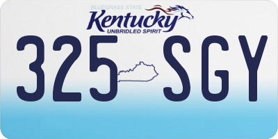 KY license plate 325SGY