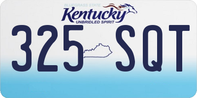 KY license plate 325SQT