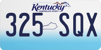 KY license plate 325SQX