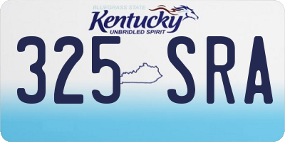 KY license plate 325SRA
