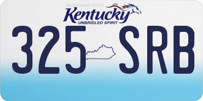 KY license plate 325SRB