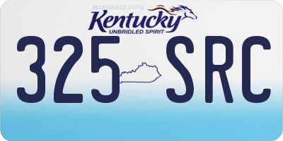 KY license plate 325SRC