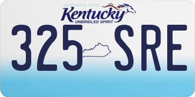 KY license plate 325SRE
