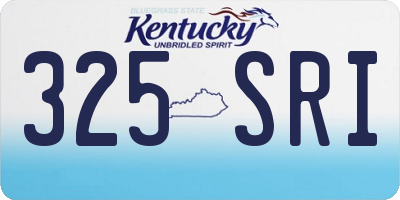 KY license plate 325SRI