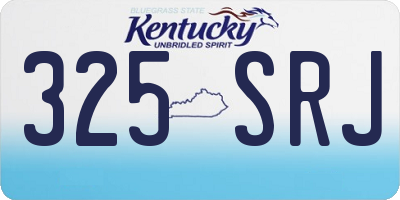 KY license plate 325SRJ