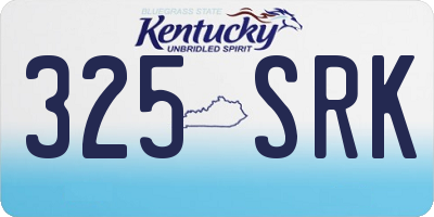 KY license plate 325SRK