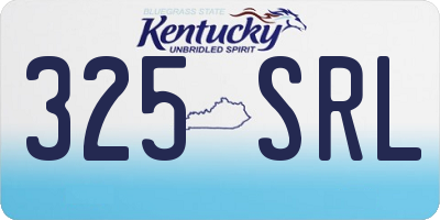 KY license plate 325SRL