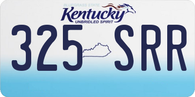 KY license plate 325SRR