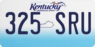KY license plate 325SRU