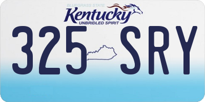 KY license plate 325SRY