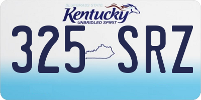 KY license plate 325SRZ