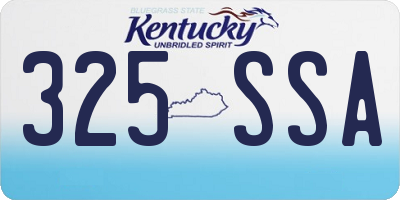 KY license plate 325SSA