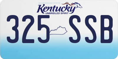 KY license plate 325SSB