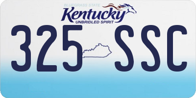 KY license plate 325SSC