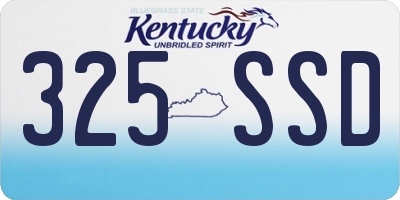 KY license plate 325SSD