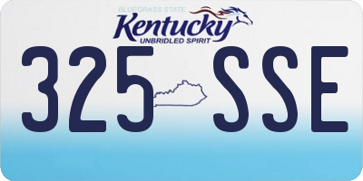 KY license plate 325SSE