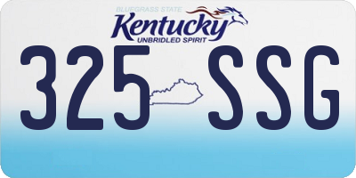 KY license plate 325SSG