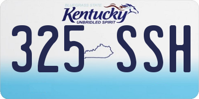 KY license plate 325SSH