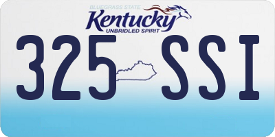 KY license plate 325SSI