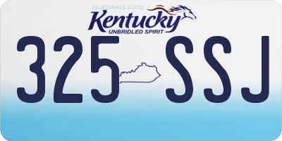 KY license plate 325SSJ
