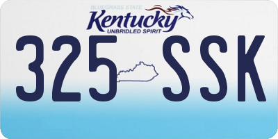 KY license plate 325SSK
